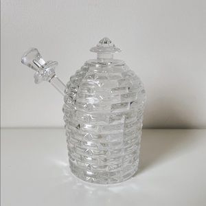 SOLD 🍯 Glass Honey Pot